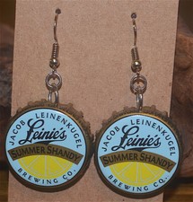 Beer Bottle Cap Earrings , Variety Available, Eco-Friendly Artisan Handmade