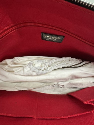 Nuevo sin etiquetas Bolso de Mano Kate Spade Grande Lunares Noel - Blanco y Negro Mod Negocios Lujo Lindo - Imagen 3 de 7