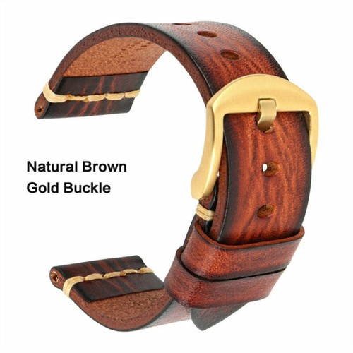 18 20 22 24mm Universal Clásico Cuero Pulsera de cuero Pulsera de repuesto Correa - Imagen 49 de 50
