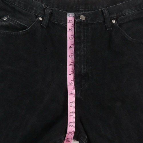 Wrangler Mens Jeans Size 38x29 Relaxed Fit High Rise Dark Wash Black Denim - Picture 6 of 9