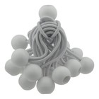 White Bungee Balls 4" Marquee Shock Ties, Elasticated Toggles, Tarp Fasteners UK
