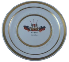 Antique 19thC KPM Berlin Porcelain Nobility Saucer Porzellan Untertasse German