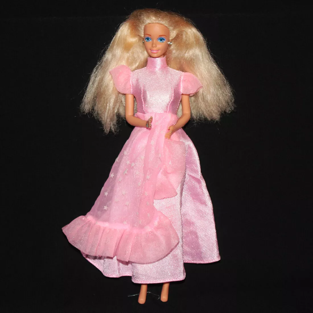 Poupée Barbie avec robe robe étoiles Malaysie années 80 vintage