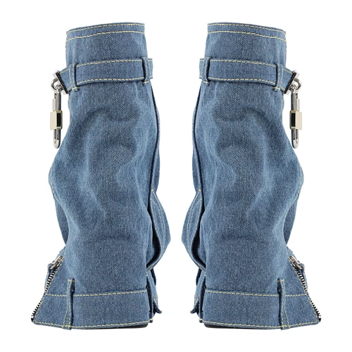 Punk Goth Womens Buckle Zipper Leather Round Toe High Wedge Heels Mid Calf Boots - Picture 11 of 51