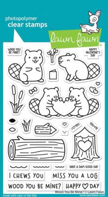 Lawn Fawn, clear stamp, wood you be mine?