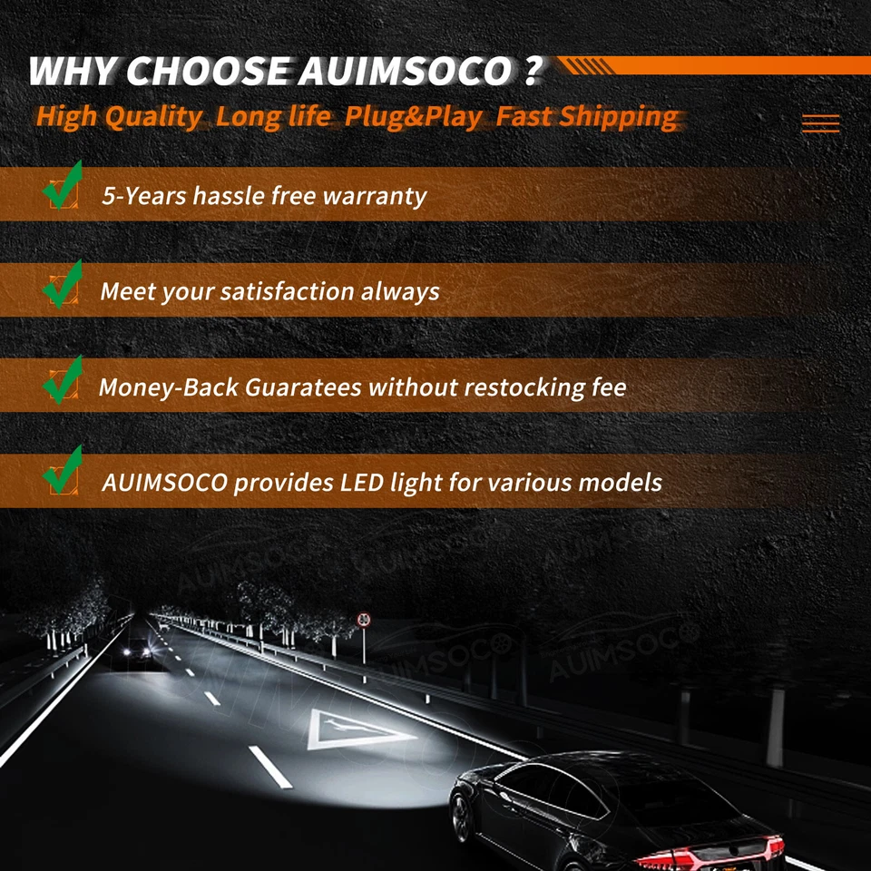 For Subaru Tribeca 2008-2014 Combo 9005+H7+H3 LED Headlight Fog Light Bulbs Kit - Image 3 of 4