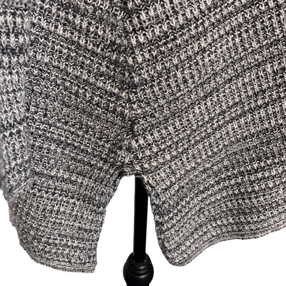 Eight Eight Eight Sweater Womens Large Turtleneck Ribbed Cowl Neck Black White - Image 4 of 4