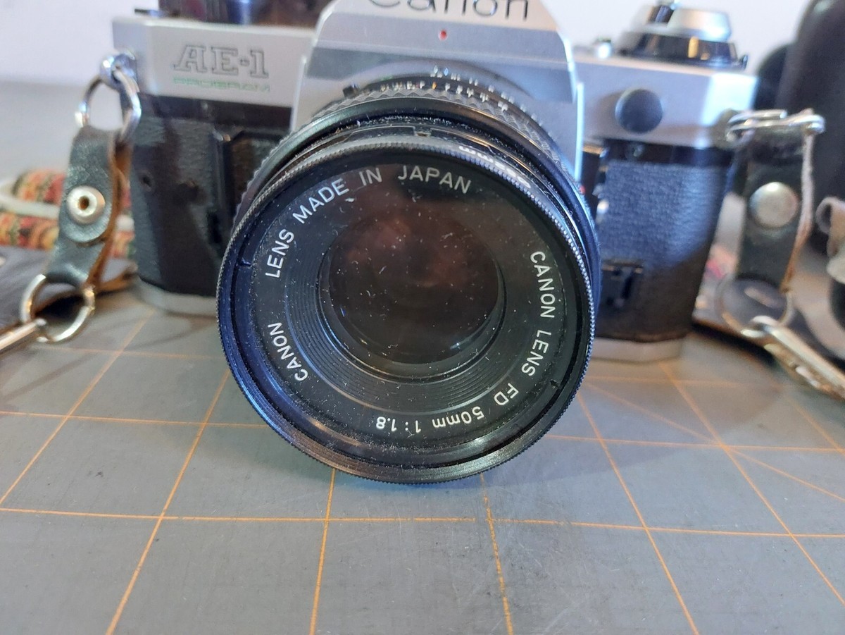 Canon AE-1 PROGRAM CAMERA FD 50MM 1:18 LENS Leather Case | eBay