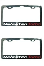 Veloster Turbo Racing Carbon Fiber Stainless-Steel License Plate Frame Cover