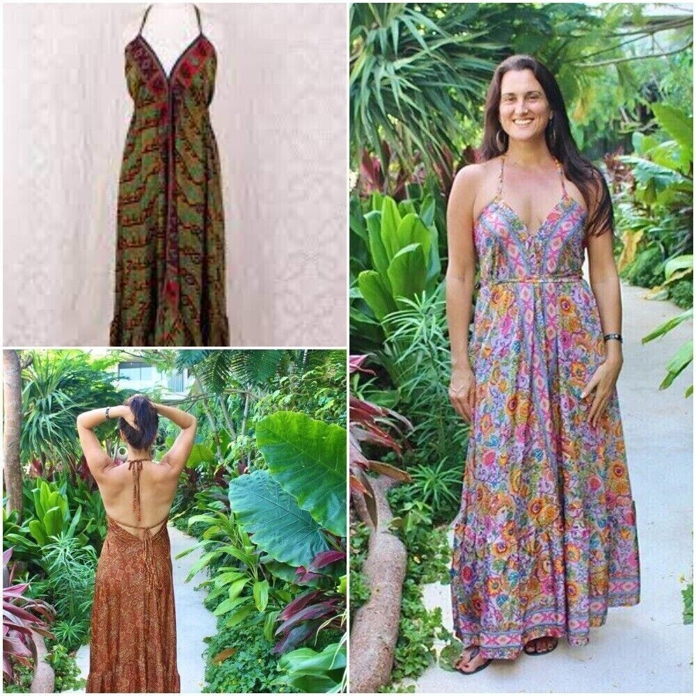 sari silk dress Indian with Gold Embroidery which wraps around the waist and over the shoulder in a sari SARI INDIAN WEAR BOLLYWOOD DESIGNER