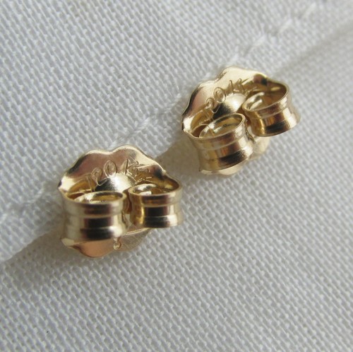 brombeer violette Jade Ohrstecker Ohrringe 585 14K Gold GF Juan del Rio Designs - Picture 12 of 12