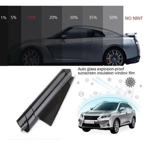 3 Meter Tönungsfolie Scheibenfolie Sonnenschutzfolie 5-35%VLT Auto Fensterfolie - Bild 13 von 18