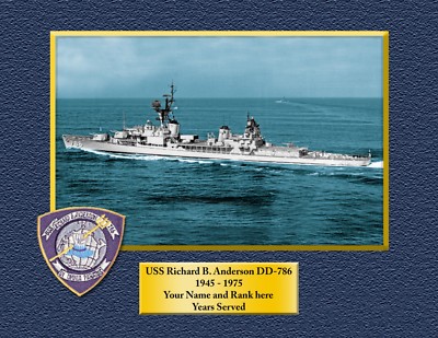USS RICHARD E KRAUS DD-EDD849 Custom Personalized Print of US Navy
