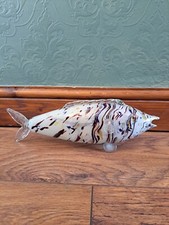 Vintage Murano Glass Fish Ornament Multicoloured on White 32cm