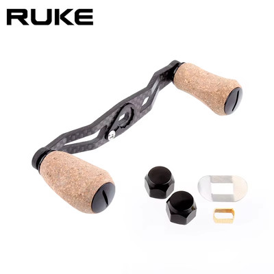 Fishing Reel Handle Carbon Fiber with Cork Knob for D/S/A Typebaitcasting Hole S