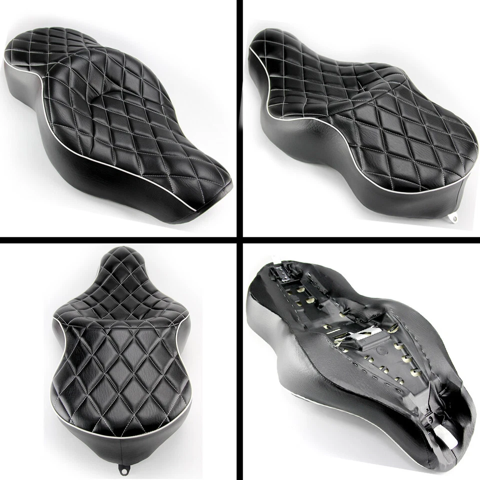 For Harley Sportster XL Iron 883 1200 Custom Driver Rider Passenger Two-up Seat - Image 3 of 4