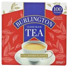 Burlington Classic Black Tea Full Bodied Flavour 100 tea bags 0.06 per strip