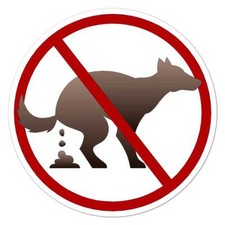 No Dog Poop, Vinyl Decal Sticker, Indoor Outdoor, 3 Sizes, 8098