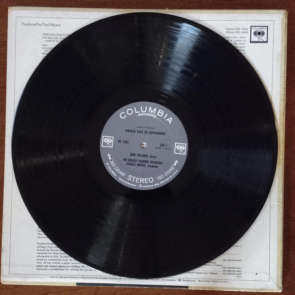 JOHN WILLIAMS PLAYS TWO GUITAR CONCERTOS COLUMBIA RECORDS VINYL LP 98-62 Foto 4 de 4