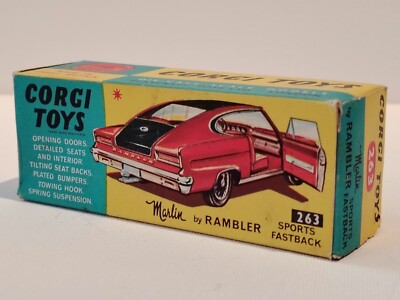 MARLIN by RAMBLER Sports Fastback von CORGI 263 in OVP, 1969, 1:48, Sammlermodel