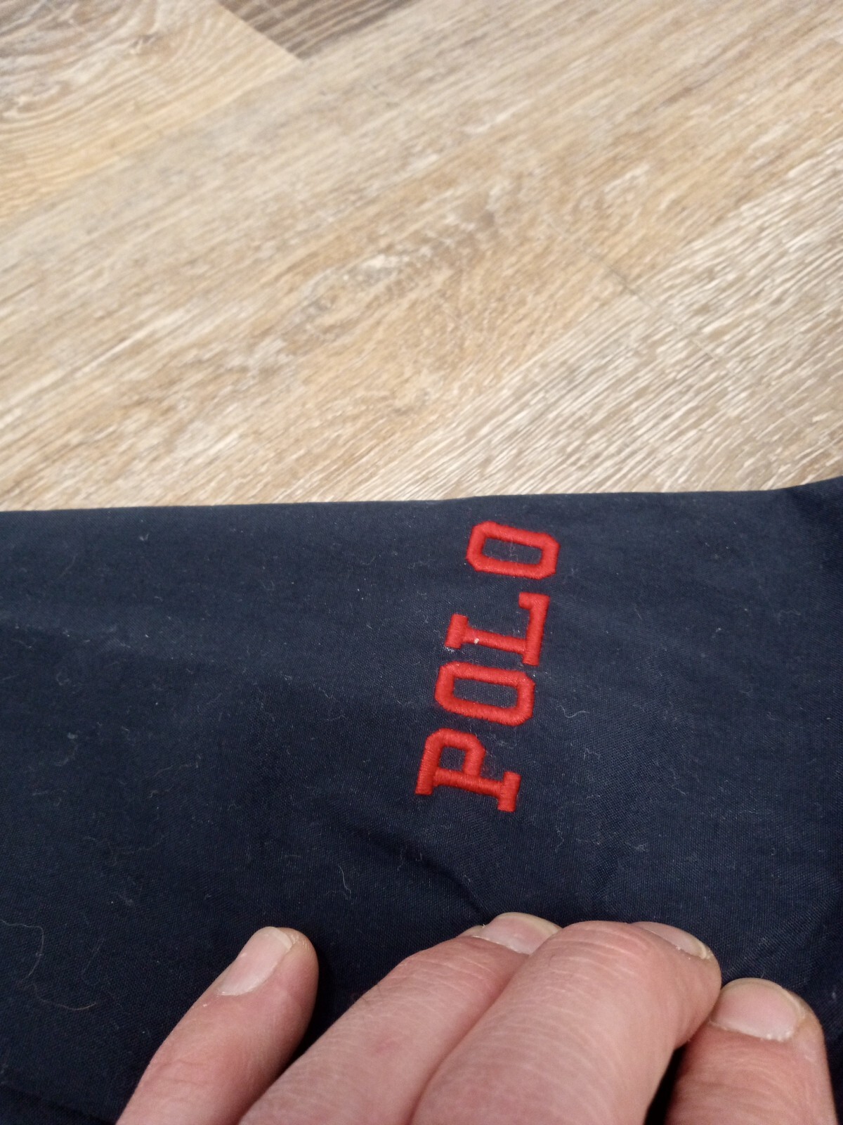 Polo Ralph Lauren Blu Navy Pullover Vite Frangivento Rosso Pony Logo Braccio LG