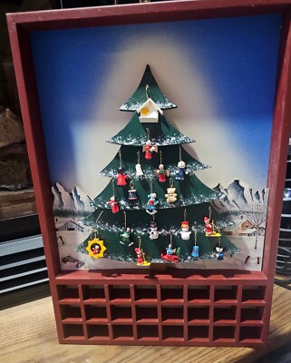 Vtg Geourgeous Big Advent Calendar Wooden XL size!