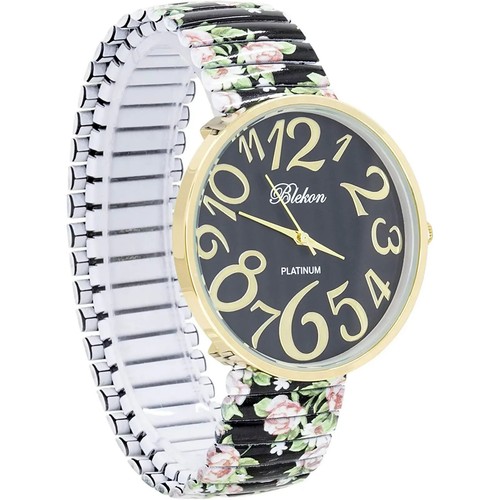 Blekon Damen-Armbanduhr XL 41mm Floral, Stretchband - Bild 2 von 39