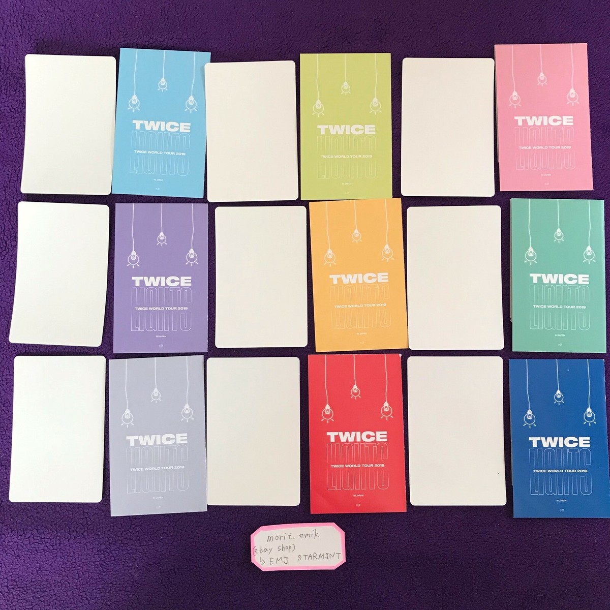 TWICE TWICE LIGHTS offciial Sticker lottery set 18 pcs WORLD TOUR