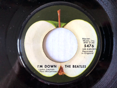 beatles help! (VERY RARE!! 送料込） Beatles HELP / I'M DOWN 1971 Apple BLACK STAR Los Angeles 45 rpm