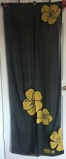 NWT MOSCHINO Cheap & Chic 100% Silk Scarf 26” x 66” Black/Yellow Made in Italy