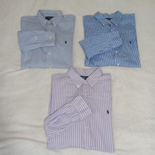 Ralph Lauren Mens XL Blake Long Sleeve Button Shirt 100 Cotton BUNDLE LOT OF 3