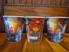 THE LEGO MOVIE 2013 Lenticulare Cups McDonald's Premuim Lord/President Business