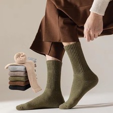 6 Pairs Men Wool Crew Heavy Thick Warm Thermal Boot Sport Work Duty Socks Winter