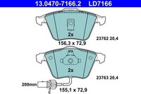 Bremsbelagsatz Scheibenbremse ATE 13.0470-7166.2 (1Satz-1Stk)