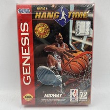 SEALED NBA Hang Time Sega Genesis 1996 New In Box Cardboard Box With Protector