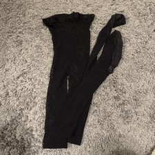 Capezio Dance Girls Soft Fishnet Tights Black Size S/M - EUC 