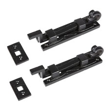 Cranked Shepherd's Crook Bolt - W145mm - Black - Pack of 2