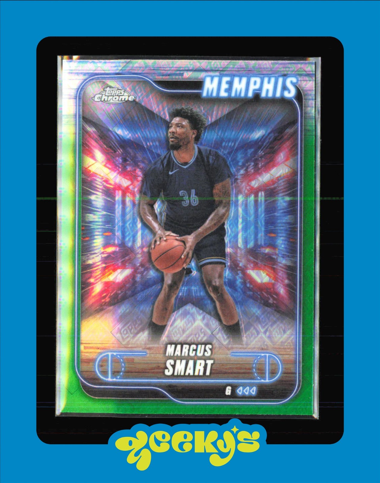 2024-2025 Topps Chrome Basketball - Marcus Smart #147 Green Topps Logo Refractor