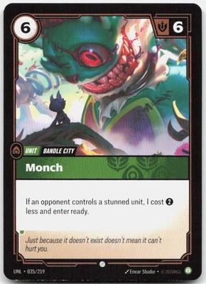 Monch 035/219 Common Unleashed Riftbound Near Mint