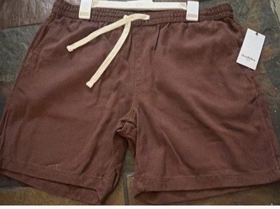 Goodfellow & Co Cotton Chino Pull-On Shorts Brown Drawstring 7'' Inseam Size M