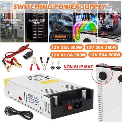 Switch Power Supply Transformer AC 110V To DC 12V 25A-50A Adapter For Led Strip