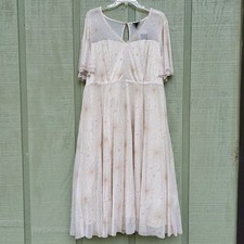 Torrid 18 Midi Flutter Sleeve Dress Starburst Celestial Special Occasion Dress