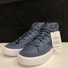 Adidas ZNSORED Hi Pemium Leather Men's Skateboarding Shoes Blue ID8248 New