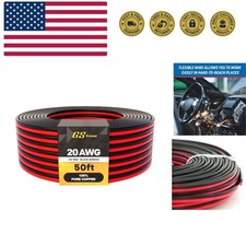 20 Gauge Wire 50ft Oxygen Free, OFC Pure Copper Electrical 12v Low Voltage Sp...