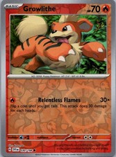 Pokemon TCG Growlithe 30/198 Scarlet Violet Rev Holo NM