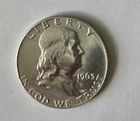 1963 P Franklin Half Dollar AU 90% Silver 50c US Coin