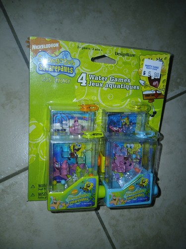 2003 Spongebob SquarePants Waterfuls Water Games NOS MOC - Picture 2 of 3