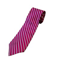 Vintage Brooks Brothers Red Stripe Silk Tie Made USA 58x3.75 Mens Necktie