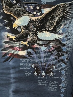 The Mountain Mens T-Shirt Evolution Blue Eagle Talon Flag Retired Logo XL #5286