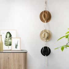 Pour présentoir à chapeau porte-chapeau bohème mural tissage à la main style